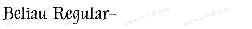 Beliau Regular字体转换